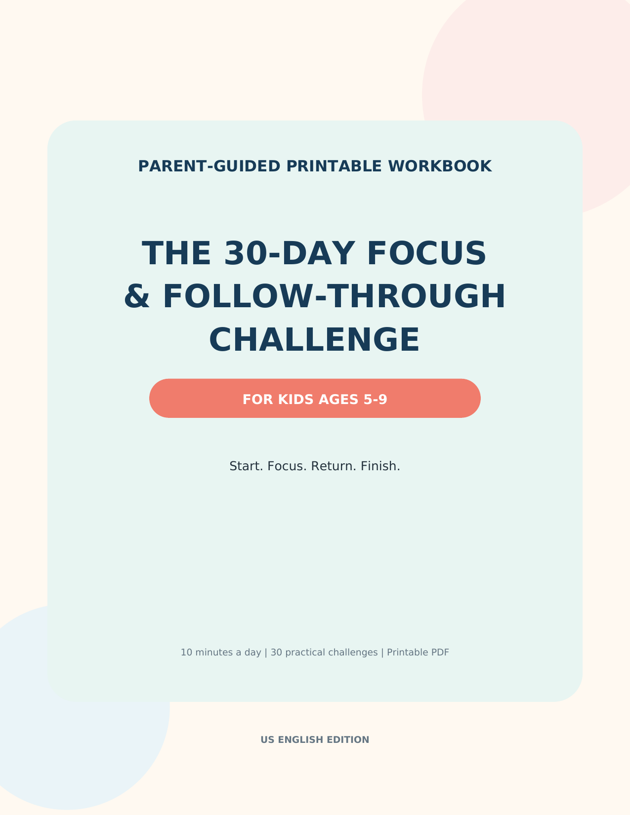 The 30-Day Focus and Follow-Through Challenge cover